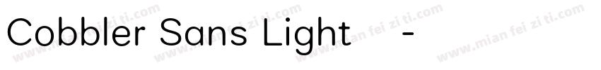 Cobbler Sans Light字体字体转换